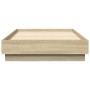 Estructura de cama madera de ingeniería roble Sonoma 90x190 cm de vidaXL, Camas y somieres - Ref: Foro24-839632, Precio: 65,2...