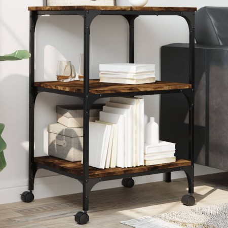 Druckerständer 3 Ebenen Eichenholz geräuchert 50x41x75 cm von vidaXL, Drucker unterstützt - Ref: Foro24-842288, Preis: 47,04 ...
