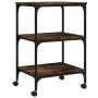 Soporte de impresora 3 niveles roble ahumado 50x41x75 cm de vidaXL, Soportes para impresoras - Ref: Foro24-842288, Precio: 46...