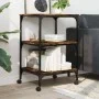Druckerständer 3 Ebenen Eichenholz geräuchert 50x41x75 cm von vidaXL, Drucker unterstützt - Ref: Foro24-842288, Preis: 46,42 ...