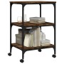 Druckerständer 3 Ebenen Eichenholz geräuchert 50x41x75 cm von vidaXL, Drucker unterstützt - Ref: Foro24-842288, Preis: 47,04 ...