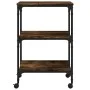 Druckerständer 3 Ebenen Eichenholz geräuchert 50x41x75 cm von vidaXL, Drucker unterstützt - Ref: Foro24-842288, Preis: 46,42 ...