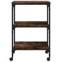 Druckerständer 3 Ebenen Eichenholz geräuchert 50x41x75 cm von vidaXL, Drucker unterstützt - Ref: Foro24-842288, Preis: 47,04 ...