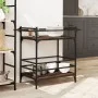 Carrito de cocina madera ingeniería marrón roble 82x40x78,5 cm de vidaXL, Carros de cocina y comedor - Ref: Foro24-842365, Pr...