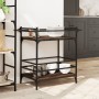 Carrito de cocina madera ingeniería marrón roble 82x40x78,5 cm by vidaXL, Kitchen and dining carts - Ref: Foro24-842365, Pric...