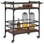Carrito de cocina madera ingeniería marrón roble 82x40x78,5 cm by vidaXL, Kitchen and dining carts - Ref: Foro24-842365, Pric...