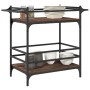 Carrito de cocina madera ingeniería marrón roble 82x40x78,5 cm by vidaXL, Kitchen and dining carts - Ref: Foro24-842365, Pric...