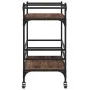 Carrito de cocina madera ingeniería marrón roble 82x40x78,5 cm de vidaXL, Carros de cocina y comedor - Ref: Foro24-842365, Pr...