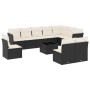 Set de sofás de jardín 11 pzas y cojines ratán sintético negro by vidaXL, Garden sets - Ref: Foro24-3249645, Price: 627,52 €,...