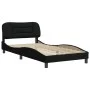Estructura de cama con cabecero de tela negro 100x200 cm de vidaXL, Camas y somieres - Ref: Foro24-3207753, Precio: 162,15 €,...