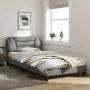 Bed frame with light gray fabric headboard 100x200 cm by vidaXL, Beds and slatted bases - Ref: Foro24-3207751, Price: 145,22 ...