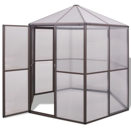 Invernadero de aluminio 240x211x232 cm de vidaXL, Invernaderos - Ref: Foro24-48836, Precio: 630,66 €