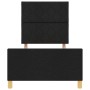 Estructura de cama con cabecera Negro 100 x 200 cm tela