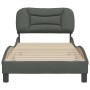 Bed frame with dark gray fabric headboard 90x200 cm by vidaXL, Beds and slatted bases - Ref: Foro24-3207745, Price: 153,97 €,...