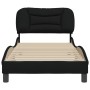 Estructura de cama con cabecero de tela negro 90x190 cm de vidaXL, Camas y somieres - Ref: Foro24-3207739, Precio: 161,33 €, ...