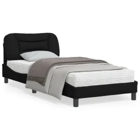 Bed frame with black fabric headboard 80x200 cm by vidaXL, Beds and slatted bases - Ref: Foro24-3207732, Price: 142,61 €, Dis...