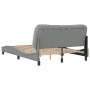 Light gray fabric bed frame with headboard 120x200 cm by vidaXL, Beds and slatted bases - Ref: Foro24-3207758, Price: 182,50 ...