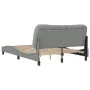 Bed frame with light gray fabric headboard 140x200 cm by vidaXL, Beds and slatted bases - Ref: Foro24-3207772, Price: 223,06 ...