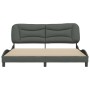Bed frame with dark gray fabric headboard 180x200 cm by vidaXL, Beds and slatted bases - Ref: Foro24-3207787, Price: 261,03 €...