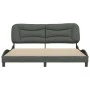Estructura de cama con cabecero tela gris oscuro 180x200 cm de vidaXL, Camas y somieres - Ref: Foro24-3207787, Precio: 257,05...