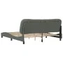 Estructura de cama con cabecero tela gris oscuro 180x200 cm de vidaXL, Camas y somieres - Ref: Foro24-3207787, Precio: 257,05...