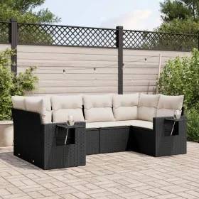Set de sofás de jardín 6 piezas y cojines ratán sintético negro by vidaXL, Garden sets - Ref: Foro24-3252913, Price: 400,01 €...