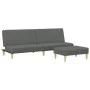 Zweiplätziges Schlafsofa mit dunkelgrauem Hocker. von vidaXL, Sofas - Ref: Foro24-3216225, Preis: 292,40 €, Rabatt: %