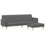 Zweiplätziges Schlafsofa mit dunkelgrauem Hocker. von vidaXL, Sofas - Ref: Foro24-3216244, Preis: 320,14 €, Rabatt: %