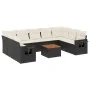 Gartensofa-Set, 10-teilig, mit schwarzen Kissen und synthetischem Rattan. von vidaXL, Gartensets - Ref: Foro24-3257036, Preis...