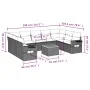 Gartensofa-Set, 10-teilig, mit schwarzen Kissen und synthetischem Rattan. von vidaXL, Gartensets - Ref: Foro24-3257036, Preis...