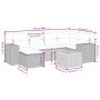 7-teiliges Gartensofa-Set mit grauen PE-Rattan-Kissen. von vidaXL, Gartensets - Ref: Foro24-3265176, Preis: 415,78 €, Rabatt: %