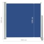 Toldo lateral retráctil de jardín azul 160x300 cm de vidaXL, Sombrillas - Ref: Foro24-48350, Precio: 69,36 €, Descuento: %