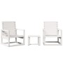 Juego de muebles de jardín 3 pzas madera maciza de pino blanco by vidaXL, Garden sets - Ref: Foro24-832553, Price: 139,14 €, ...