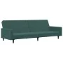 Sofá cama de 2 plazas con taburete terciopelo verde oscuro by vidaXL, Sofas - Ref: Foro24-3216238, Price: 322,67 €, Discount: %