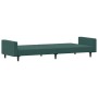 Sofá cama de 2 plazas con taburete terciopelo verde oscuro de vidaXL, Sofás - Ref: Foro24-3216238, Precio: 329,86 €, Descuent...