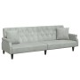 Zweiplätziges Schlafsofa mit Kissen und Hocker aus hellem grauem Samt. von vidaXL, Sofas - Ref: Foro24-3216219, Preis: 332,29...