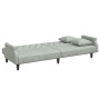 Zweiplätziges Schlafsofa mit Kissen und Hocker aus hellem grauem Samt. von vidaXL, Sofas - Ref: Foro24-3216219, Preis: 332,29...