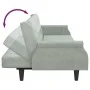 Zweiplätziges Schlafsofa mit Kissen und Hocker aus hellem grauem Samt. von vidaXL, Sofas - Ref: Foro24-3216219, Preis: 328,33...