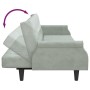 Zweiplätziges Schlafsofa mit Kissen und Hocker aus hellem grauem Samt. von vidaXL, Sofas - Ref: Foro24-3216219, Preis: 332,29...