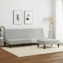 Sofá cama de 2 plazas con taburete terciopelo gris claro by vidaXL, Sofas - Ref: Foro24-3216231, Price: 282,68 €, Discount: %