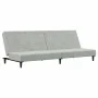 Zweiplätziges Schlafsofa mit Hocker aus hellem grauen Samtstoff. von vidaXL, Sofas - Ref: Foro24-3216231, Preis: 282,68 €, Ra...