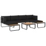 4-teiliges Ecksofa-Set mit WPC-Aluminiumkissen von vidaXL, Outdoor-Sofas - Ref: Foro24-48654, Preis: 463,02 €, Rabatt: %