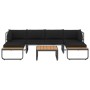 4-teiliges Ecksofa-Set mit WPC-Aluminiumkissen von vidaXL, Outdoor-Sofas - Ref: Foro24-48654, Preis: 463,02 €, Rabatt: %
