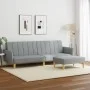 Zweiplätziges Schlafsofa mit Hocker, hellgraues Stoffpolster. von vidaXL, Sofas - Ref: Foro24-3216246, Preis: 332,40 €, Rabat...