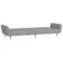 Zweiplätziges Schlafsofa mit Hocker, hellgraues Stoffpolster. von vidaXL, Sofas - Ref: Foro24-3216246, Preis: 332,40 €, Rabat...