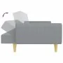 Sofá cama de 2 plazas con taburete tela gris claro by vidaXL, Sofas - Ref: Foro24-3216246, Price: 332,40 €, Discount: %
