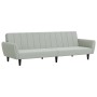 Sofá cama de 2 plazas con taburete terciopelo gris claro by vidaXL, Sofas - Ref: Foro24-3216250, Price: 321,06 €, Discount: %