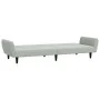 Sofá cama de 2 plazas con taburete terciopelo gris claro by vidaXL, Sofas - Ref: Foro24-3216250, Price: 314,67 €, Discount: %