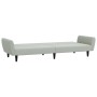 Sofá cama de 2 plazas con taburete terciopelo gris claro by vidaXL, Sofas - Ref: Foro24-3216250, Price: 321,06 €, Discount: %