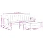 Sofá cama de 2 plazas con taburete terciopelo gris claro by vidaXL, Sofas - Ref: Foro24-3216250, Price: 314,67 €, Discount: %